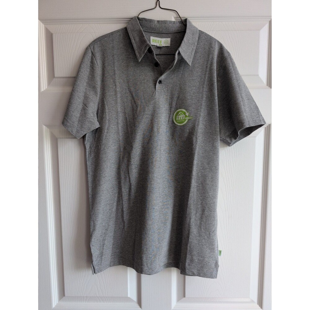 Reef Men’s Teak Jersey Polo Size M - Light Grey